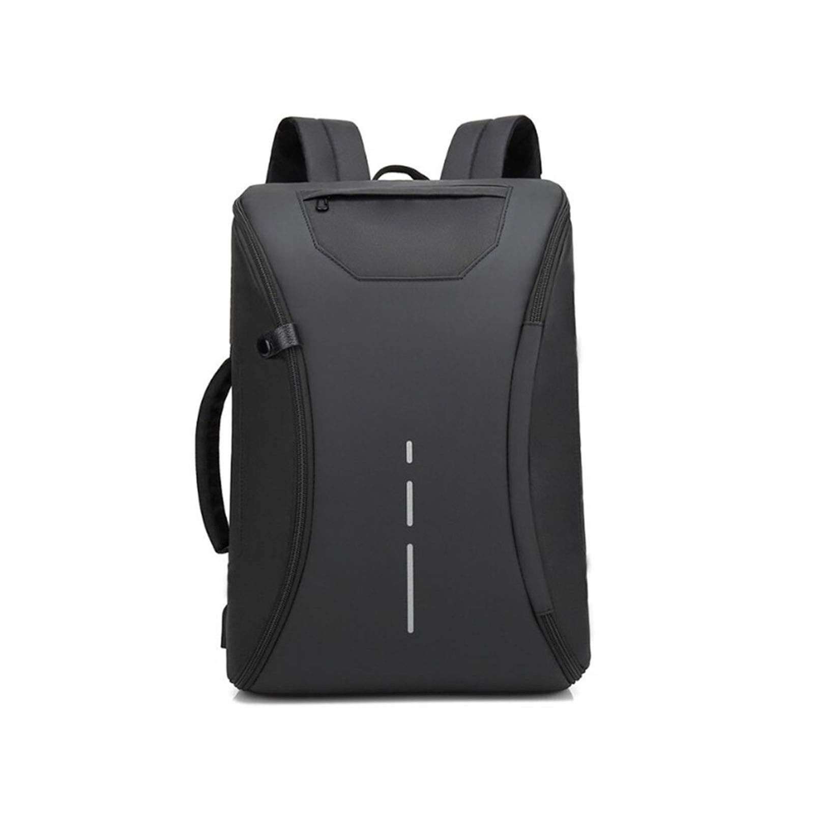 Black Fully Open USB Laptop Backpack - IT Square